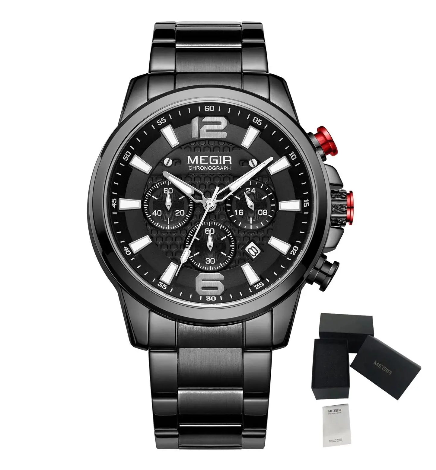 Men's quartz luminous waterproof monochrome watch - Velano