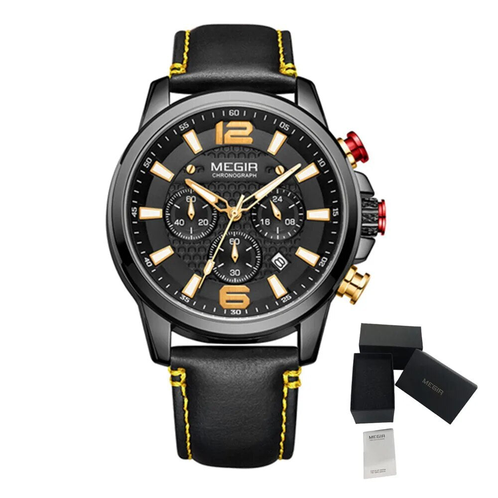 Men's quartz luminous waterproof monochrome watch - Velano