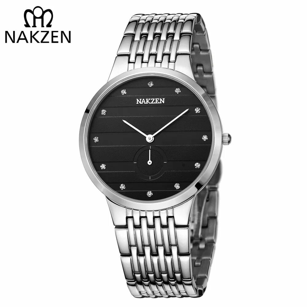 Mens luxury black and silver, gold and white watch - Velano
