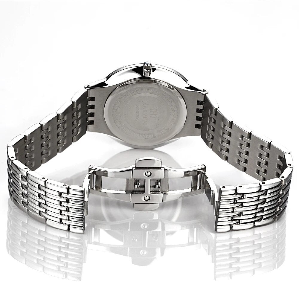 Mens luxury black and silver, gold and white watch - Velano