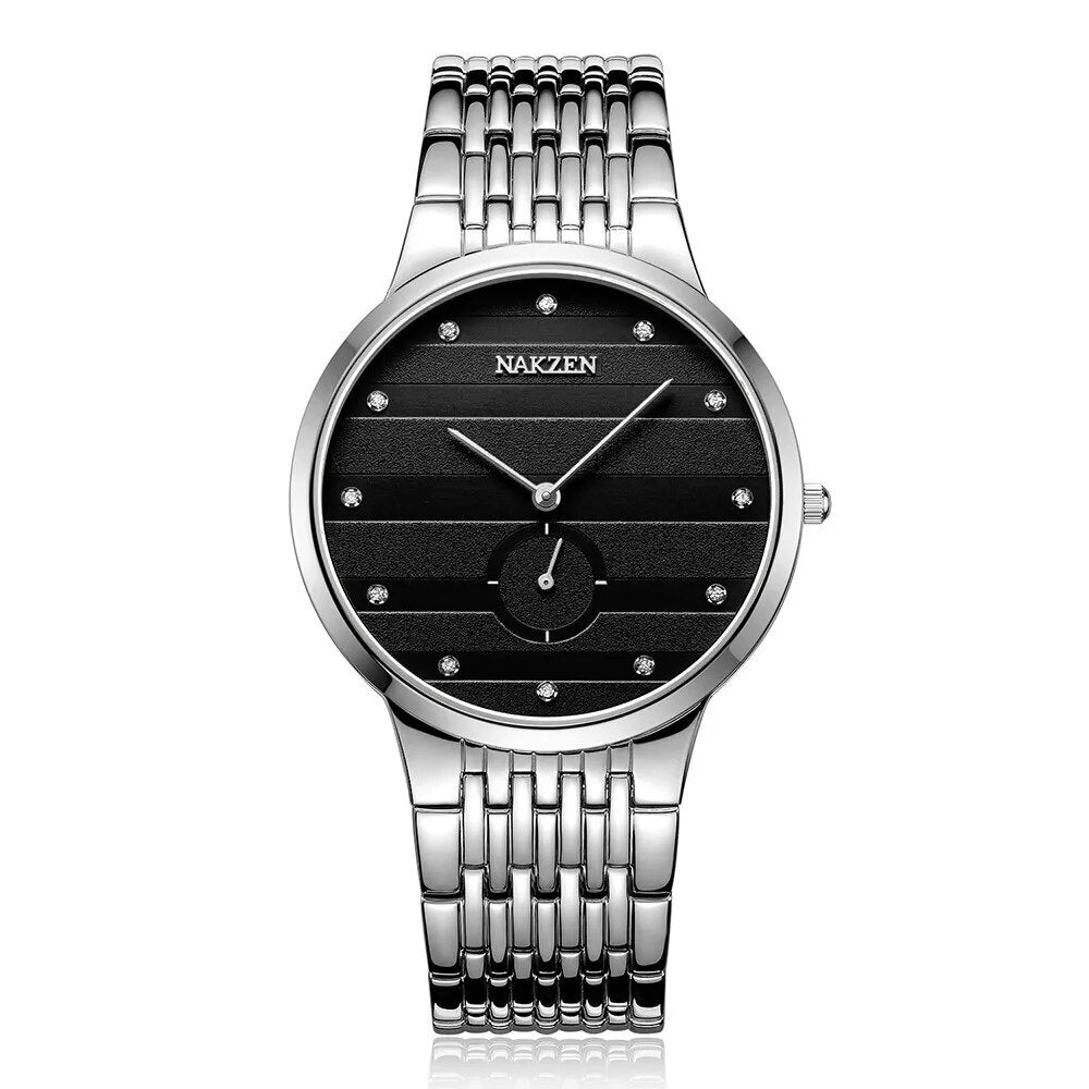 Mens luxury black and silver, gold and white watch - Velano