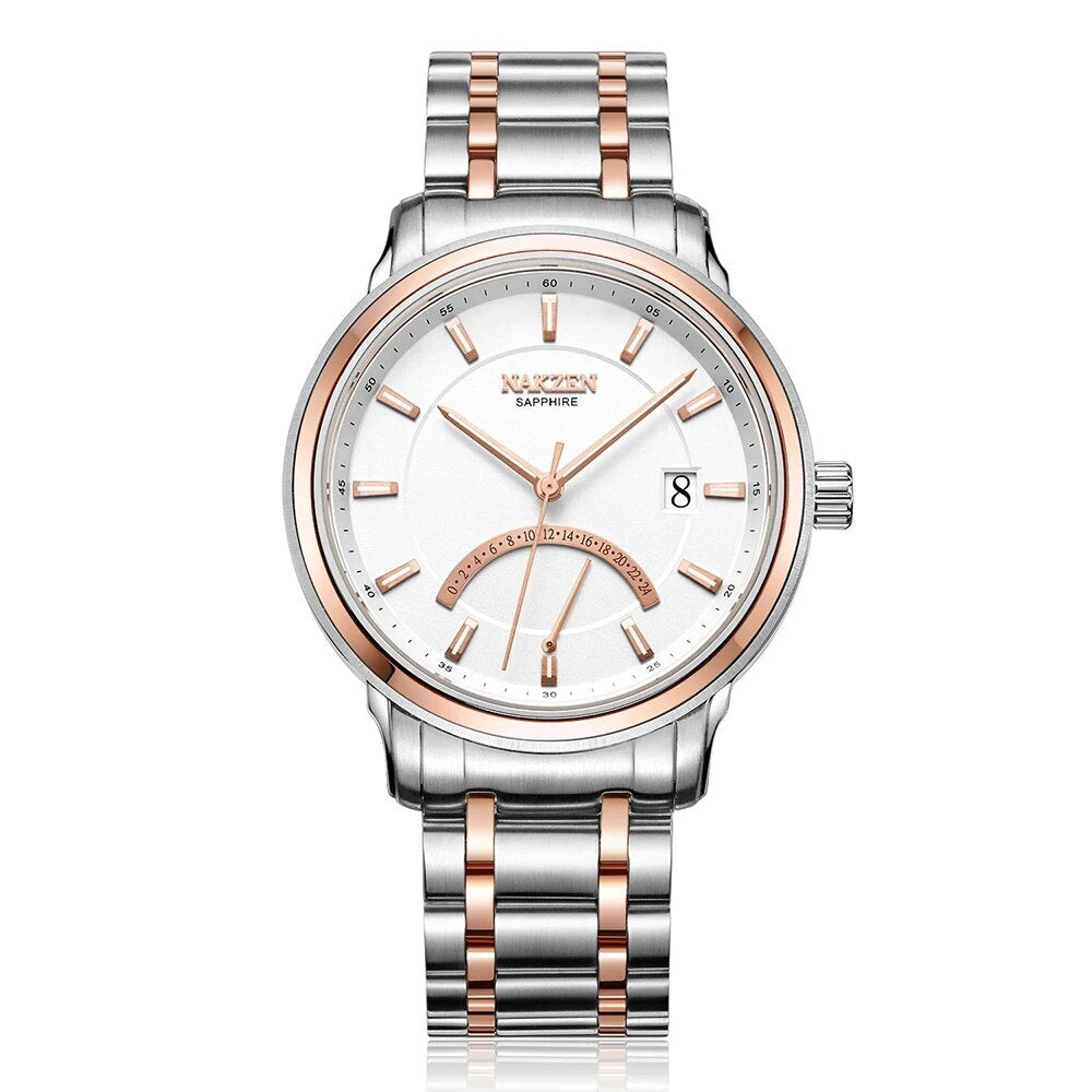 Crescent Shape Mens Quartz Watch Fashion Casual Waterproof Luxury - Velano