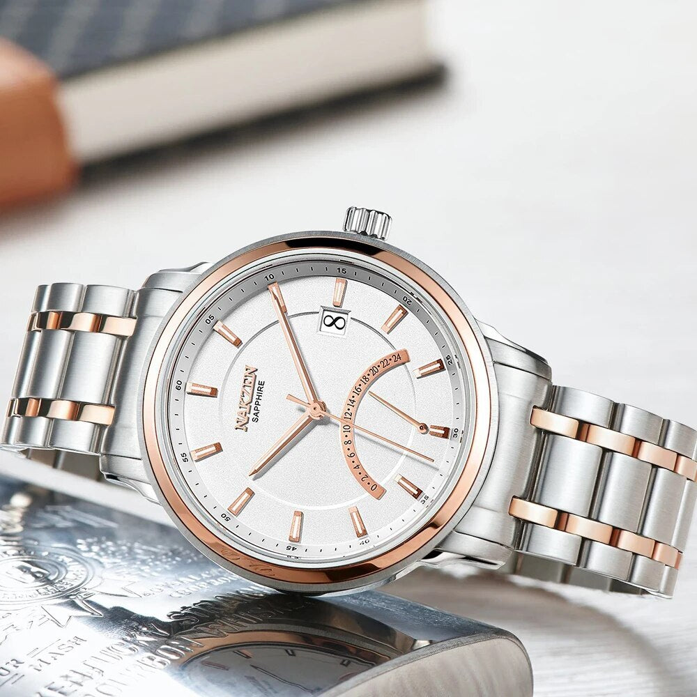 Crescent Shape Mens Quartz Watch Fashion Casual Waterproof Luxury - Velano