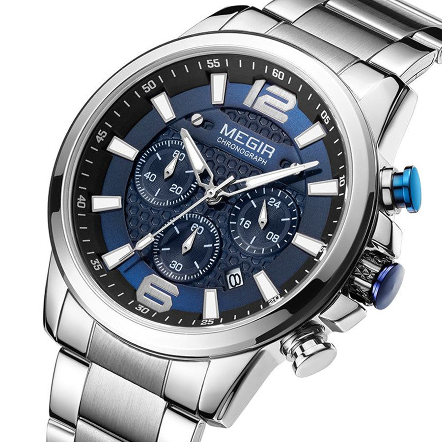 Men's quartz luminous waterproof monochrome watch - Velano