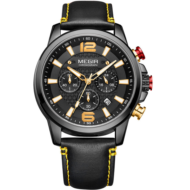 Men's quartz luminous waterproof monochrome watch - Velano