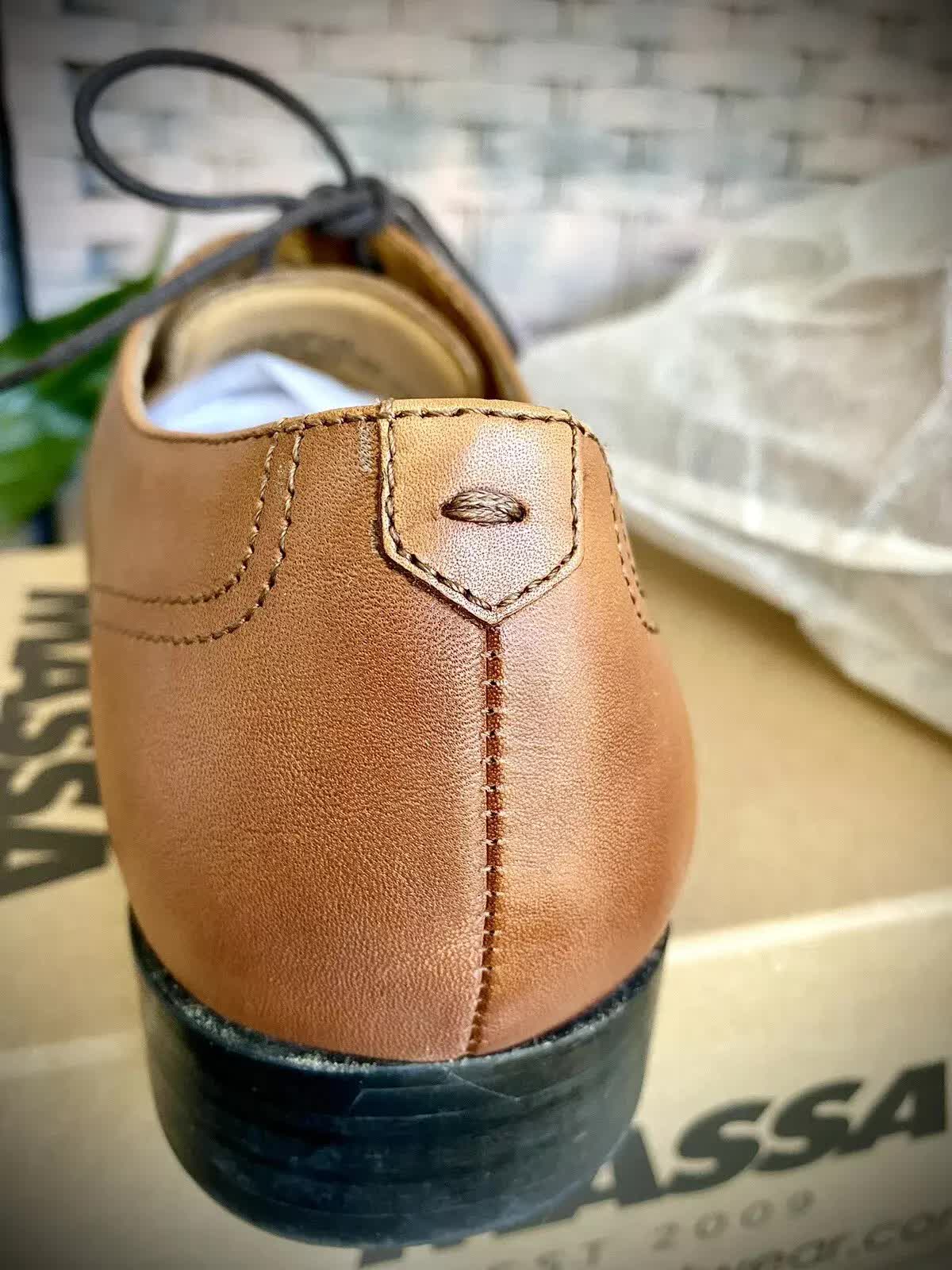 Leather Derby Dress Lace Up Shoes - Velano