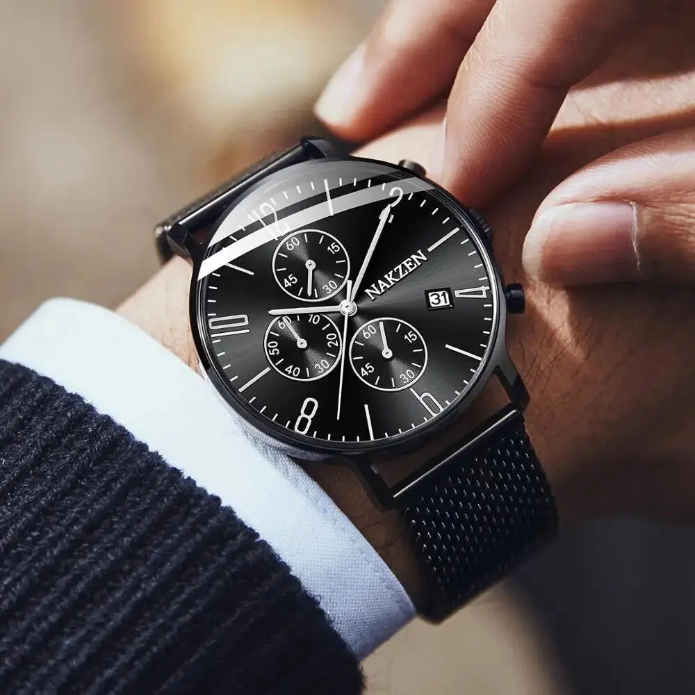 Mens luxury steel strap watch - Velano