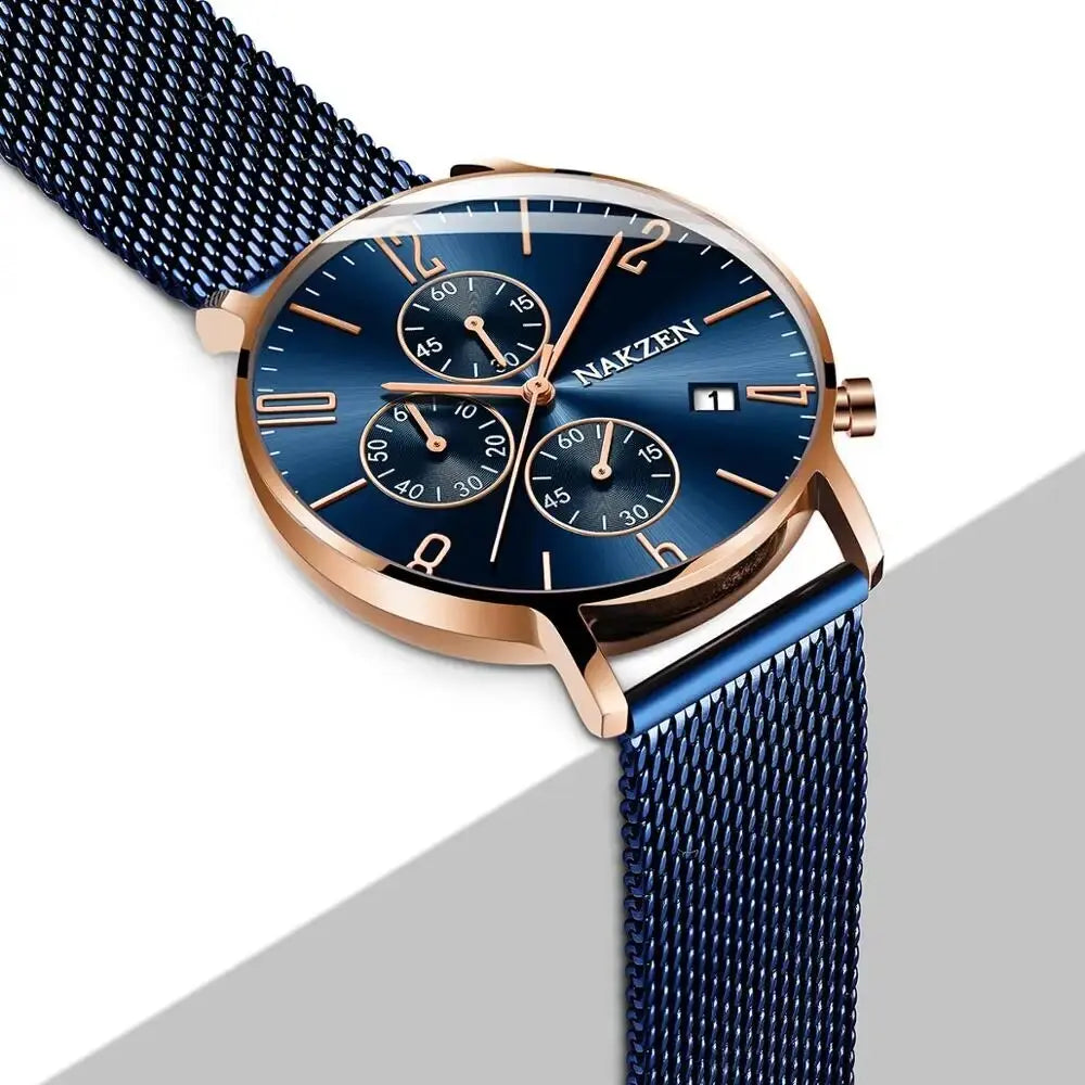 Mens luxury steel strap watch - Velano