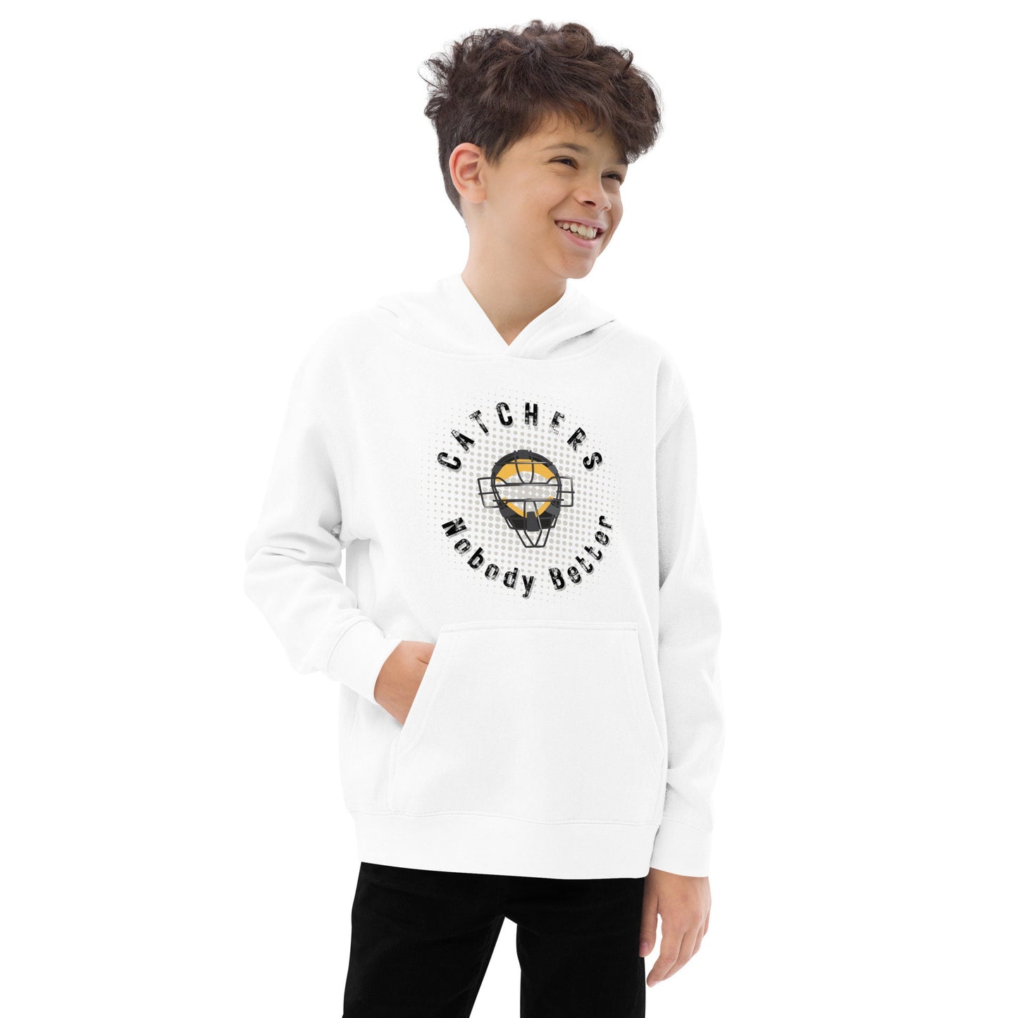 Catchers: Nobody Better Baseball Youth Hoodie