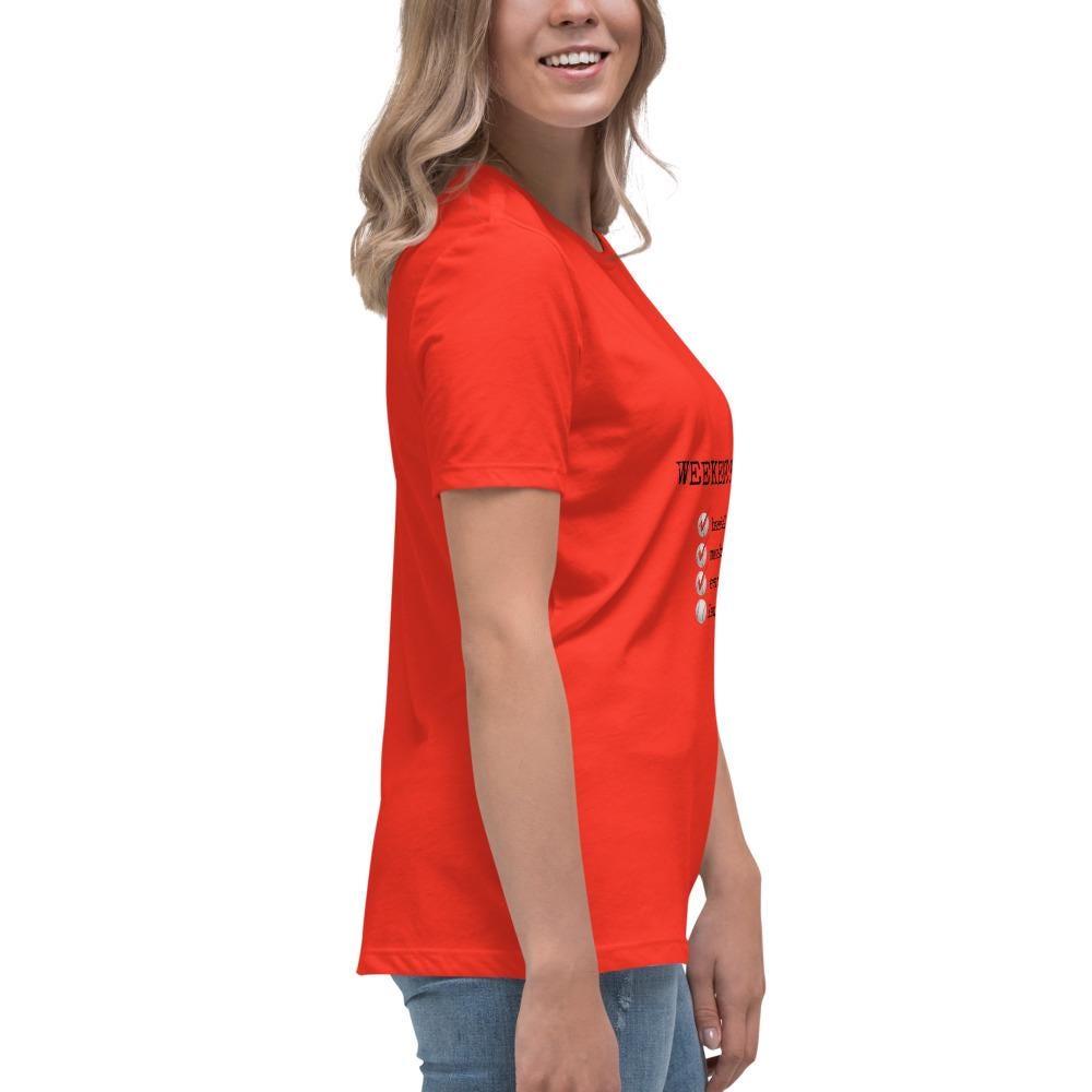 women's weekend plans tee