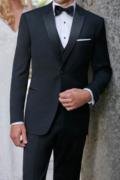 Milan Black Tuxedo Jacket Peak (Separates) - Velano