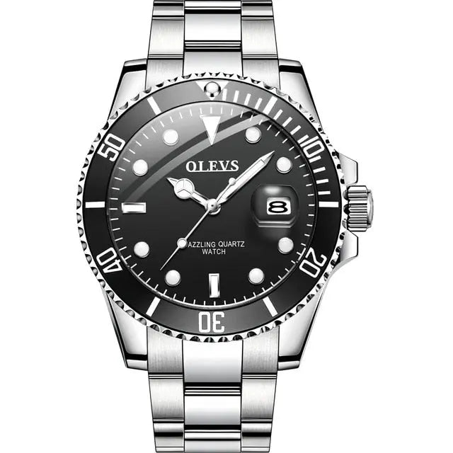 Luxury Mens Fashion Green Dial steel watch - Velano