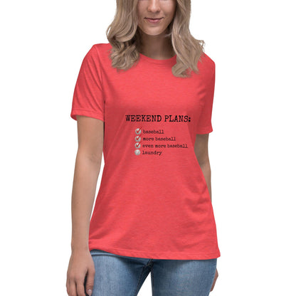 women's weekend plans tee
