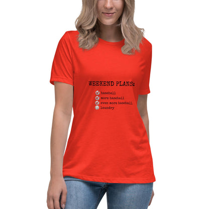 women's weekend plans tee