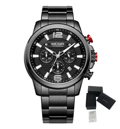 Men's quartz luminous waterproof monochrome watch - Velano