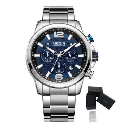 Men's quartz luminous waterproof monochrome watch - Velano