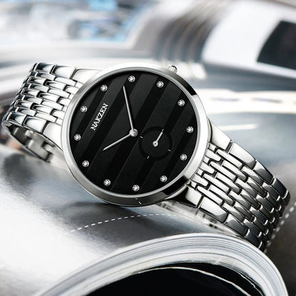 Mens luxury black and silver, gold and white watch - Velano