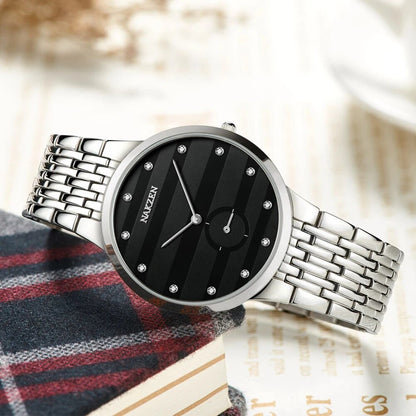 Mens luxury black and silver, gold and white watch - Velano