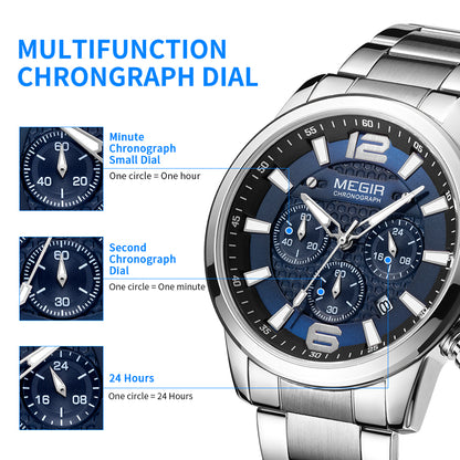 Men's quartz luminous waterproof monochrome watch - Velano