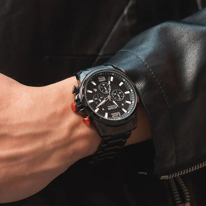 Men's quartz luminous waterproof monochrome watch - Velano