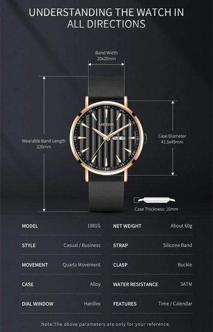 Mens big face luxury simplistic watch - Velano