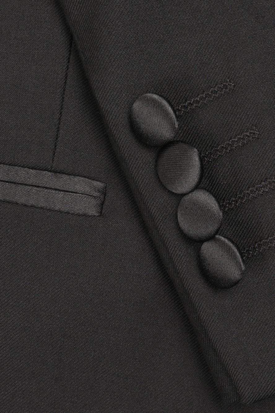 Milan Black Tuxedo Jacket Peak (Separates) - Velano