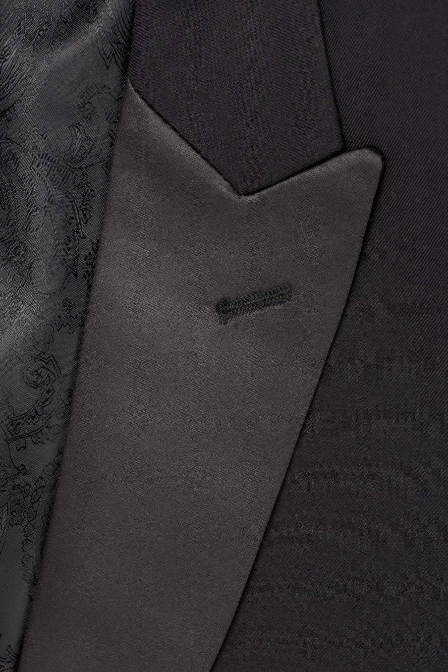 Milan Black Tuxedo Jacket Peak (Separates) - Velano
